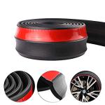 Lemonbest Universal 2.5M Car Front Bumper Lip Splitter Spoiler Rubber Skirt Protector Body Trim 8.2ft (Black Protector)