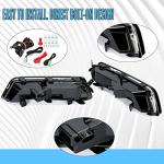 HECASA LED Fog Light Set Compatible with 2014-2020 Chevrolet Impala Replacement for GM2562102 GM2563102 w/Fog Light Bezel Wiring Switch Kit Pair Fog Lamp (Clear Lens+Black Housing)