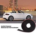 Lemonbest Universal 2.5M Car Front Bumper Lip Splitter Spoiler Rubber Skirt Protector Body Trim 8.2ft (Black Protector)