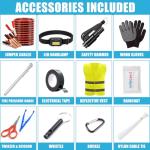 AUTODECO Car Roadside Emergency Kit, Portable Car Safety Kit Car Kits for Emergency, Black