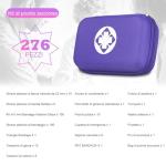 276PCS Compact Small First Aid Kits for Home Businesses Urgent Essential Mini First Aid Kit Travel Size Car Emergency Supplies Kit for Hiking Boating Skating, Purple AMORNING