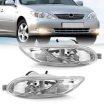 Nilight Fog Light Assembly Compatible with 2002 2003 2004 Toyota Camry 2005 2006 2007 2008 Toyota Corolla 2002 2003 2004 Toyota Camry Fog Lamps Replacement Clear Lens with 9006 12V 55W Bulbs