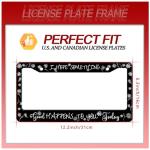 I Hope Something Good Happens to You Today License Plate Frame Funny Text License Plate Frames Stainless Steel Accessories Cars Decor with 2 Holes and Screws Fits Standard Us Ca Vehicles 12.2 X 6 in