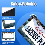 Beautiful Moon License Plate Frame Sun Clouds Stars License Plate Holder Stainless Steel Funny Car Accessories Decoration for Men Women 12" x 6"