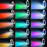 Yuecoom 30W RGB Car Angel Eye Fog Light, Angel Eyes, Round COB LED Lamp, Angel Eye Fog Lamp, Lighting Accessories COB Fog Lamp Car Fog Light, COB Halo