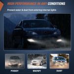 Nilight Fog Light Assembly Compatible with 2002 2003 2004 Toyota Camry 2005 2006 2007 2008 Toyota Corolla 2002 2003 2004 Toyota Camry Fog Lamps Replacement Clear Lens with 9006 12V 55W Bulbs