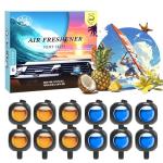 Car Air Freshener Vent Clips, 12 Pack, 6 Ocean, 6 Hawaiian, Provides Long-Lasting Scent, Up to 360 Days, Car Fresheners