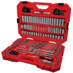 CRAFTSMAN Mechanic Tool Set 189 Pcs, 1/4, 3/8, 1/2 Socket Set with 72 Tooth Low Profile Ratchet, Steel 6 and 12 point Sockets, Wrenches, Hex Keys, Deep Sockets, Bits, Metric and SAE (CMMT12134)