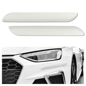 2PCS Rubber Car Bumper Guard,Anti-Collision Anti-Scratch Car Rear Bumper Protector Strip,Universal Cars Bumpers Protector Guard Cars Exterior Accessories for Trucks SUVs (White)
