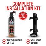 Emergency Fire Extinguisher (2-Pack) – Portable & Compact for Home, Car, Kitchen, Garage, Campfire – Fights Electrical, Fabric & Grease Fires – Non-Toxic, Easy to Use – Wall Mount Included