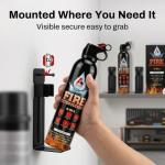 Emergency Fire Extinguisher (2-Pack) – Portable & Compact for Home, Car, Kitchen, Garage, Campfire – Fights Electrical, Fabric & Grease Fires – Non-Toxic, Easy to Use – Wall Mount Included