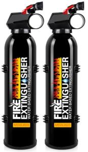 Fire Extinguishers with Mount Bracket - 2 Packs Small Portable Fire Extinguisher for Home, Kitchen, Car, Boat, RV, Vehicle - 620ml Water-Based Fire Extinguisher for Class A, B, C, K Fire