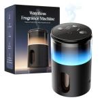 Pmsusoow Waterless Diffuser for Essential Oil: Mini Battery Scent Diffuser for Room&Home&Car with 9 Colors LED Light - Aroma Cool Mist Machine Charcoal Black