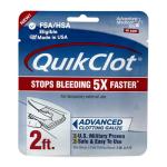 Adventure Medical Kits QuikClot Advanced Clotting Gauze - Stops Bleeding Up to 5X Faster Than Standard Gauze - Kaolin Hemostatic Dressing - for First Aid Kits & Survival Gear - 3 x 24