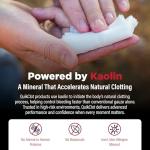 Adventure Medical Kits QuikClot Advanced Clotting Gauze - Stops Bleeding Up to 5X Faster Than Standard Gauze - Kaolin Hemostatic Dressing - for First Aid Kits & Survival Gear - 3 x 24