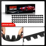 Universal Front Bumper Scrape Guard Skid Plate Protection for Lowered Cars/SUV, Car Bumper Guard Anti-Scratch Kit Scrape Protector Plate Skid Plate 8 Pack（Carbon Fiber Texture）