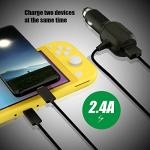Switch Car Charger Fast Charging Adapter - Dual Port USB-C PD & USB-A QC3.0 Charger for Nintendo Switch 2/OLED/Lite - 18W High-Speed Output, Compact Design, Safe Power Delivery in Cars, SUVs, and Truc