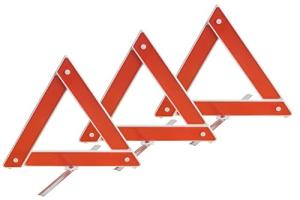 MuzixiLee 3 Pack Emergency Warning Triangles for Vehicles, Foldable Reflective Roadside Safety Triangles with Storage Case, Car Emergency Breakdown Hazard Sign Kit for Truck SUV Auto