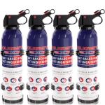 ABC Fire Extinguisher for Home & Vehicle - Portable Dry Chemical Fire Extinguisher | Grease & Electrical Fire Extinguisher for Kitchen, Car, Easy for All Ages to Use (4-Pack, 1.32lb Each)
