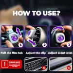 Air Jungles Lavender Scent Car Air Freshener Vent Clip, 6 Count Long Lasting Up to 180 days, Natural Essential Oil Car Fragrance for Women and Men, Odor Eliminator - 4ml Each