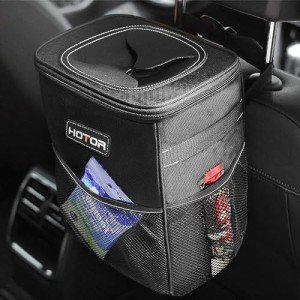 HOTOR 2-Gallon Leak-Proof Car Trash Can