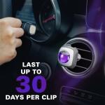 Air Jungles Lavender Scent Car Air Freshener Vent Clip, 6 Count Long Lasting Up to 180 days, Natural Essential Oil Car Fragrance for Women and Men, Odor Eliminator - 4ml Each