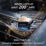 Car Air Freshener 50ML (1.7 FL OZ) Car Air Fresheners Perfume - Mahogany Teakwood Fragrance Oil Air Diffuser for Car, 180+ days Long Lasting Fragrance, Wooden Cup Design Car Fresheners, Made in USA