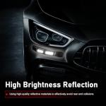 culycey 2 PCS Car Bumper Guard Strip, Reflective Anti-scratch Bumper Protector Strips, TPU Anti-collision Door Edge Guards Trim, for Most Cars, Trucks, SUVs (White)