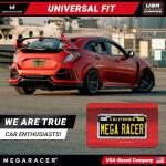 Polished Mirror Chrome Silver Thin License Plate Frame – 1 Piece, Car Wash Proof Stainless Steel, Rust-Free, Rattle-Free, Street Legal, Slim 2 Hole with Screw Caps, Metal Front or Rear Car Tag Holder