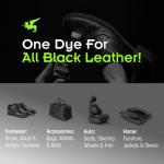 Griffin Black Leather Dye for Shoes & Boots – 2.5oz – Repairs Scuffs, Scratches & Fading – Permanent Leather & Suede Dye for Furniture, Car Seats, Jackets, Upholstery & More – Made in USA