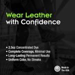 Griffin Black Leather Dye for Shoes & Boots – 2.5oz – Repairs Scuffs, Scratches & Fading – Permanent Leather & Suede Dye for Furniture, Car Seats, Jackets, Upholstery & More – Made in USA