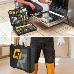 GRENPRO 219PCS Tool Set Tool Kit For Home, Car Motorcycle Automotive Basic Dorm Starter Household Hand Tool Kits, Mechanics Tools Set For Women, Portable Plastic Tool Boxes Organizers And Storage Case