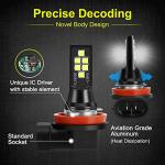 SOCAL-LED LIGHTING 2x LED Fog Light Bulb for Powersports Advanced 3030 SMD Bright Colorful Daytime Running DRL Lamp - H11 (H9, H8), Pink Purple