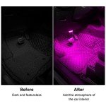 4-Pack Wireless LED Interior Car Lights, 7 Colors