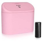 Portable Car Trash Can with Lid - Pink