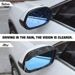 2PCS Waterproof Carbon Fiber Side Mirror Guards