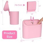 Portable Car Trash Can with Lid - Pink