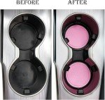 SINGARO 4PCS Non-Slip Car Cup Coasters - Pink