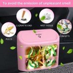 Portable Car Trash Can with Lid - Pink