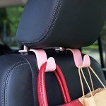 Amooca Universal Car Headrest Hooks - Pink Set