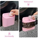 Portable Car Trash Can with Lid - Pink