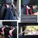 Amooca Universal Car Headrest Hooks - Pink Set