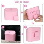 Portable Car Trash Can with Lid - Pink