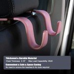 Amooca Universal Car Headrest Hooks - Pink Set