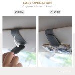 Magnetic Leather Sunglass Holder for Car Visor