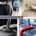 Amooca Universal Car Headrest Hooks - Pink Set