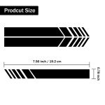 SINGARO Black Rear View Mirror Stickers - 4pcs