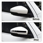 SINGARO Black Rear View Mirror Stickers - 4pcs