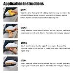 SINGARO Black Rear View Mirror Stickers - 4pcs