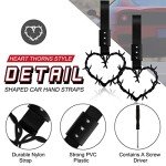 Car Handle Straps for Decorative Convenience (Black)